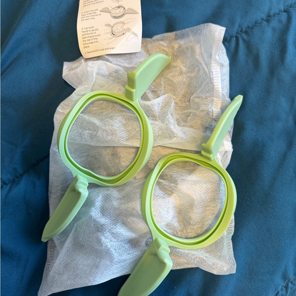 Corkcicle Lime Green Bottle Handle Clips, Pair